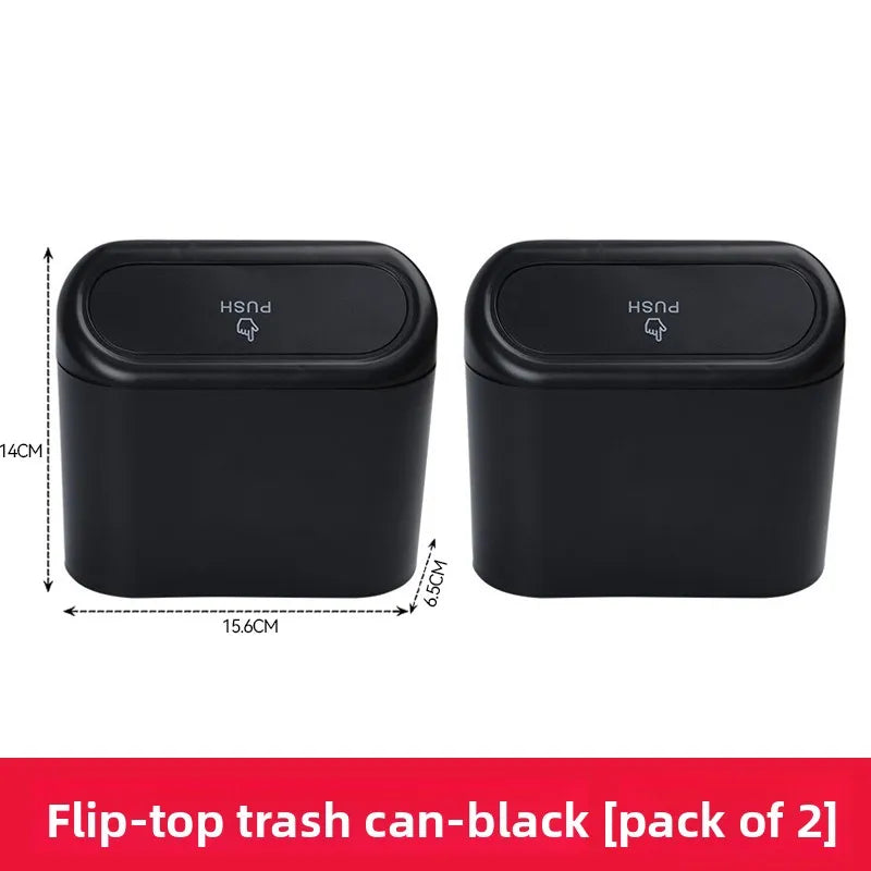 For Suzuki Swift Alto 2023~2025 Car Trash Bin Black Square Pressing Storage Box Sundries Organizer Hanging Trash Can Accessories
