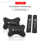 Car Headrest Rest Neck Pillow Cushion Seat Belt Shoulder Pads For Voyah Dreamer Dream Free 318 PHEV COURAGE Galvanized Accessory