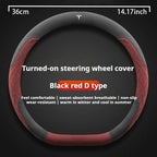 For Tesla Model 3  Y  S Model X Roadster Sport Suede Anti-slip Breathable Ultrathin Car Steering Wheel Cover Auto Accessories