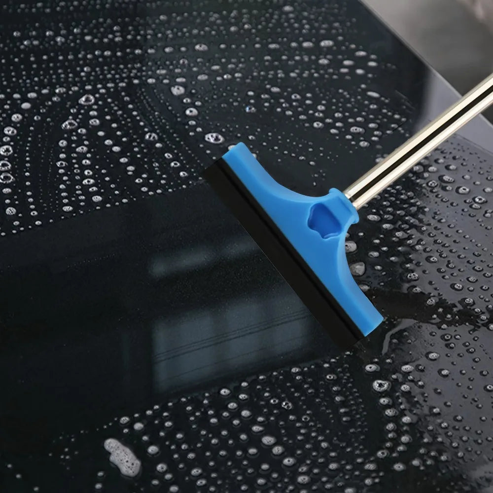 Car Rearview Mirror Wiper, Telescopic Squeegee for Auto Glass, Portable Water Cleaner Rod, Mini Automotive Cleaning Tool