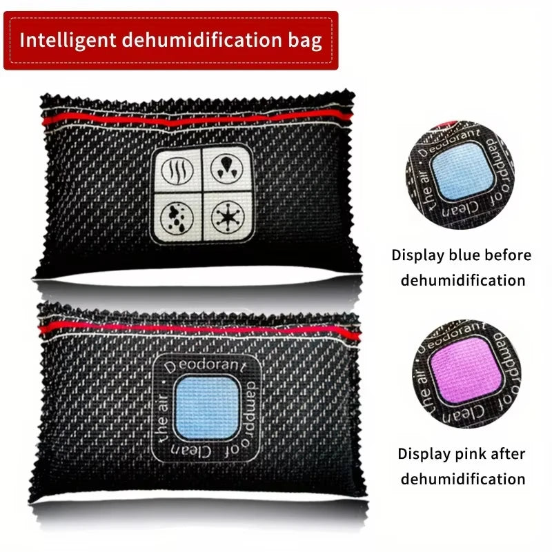 Reusable Car Dehumidifier Bag Moisture Absorber Car Anti-Mildew Remove Odor Environmental Friendly Desiccant Visualized Humidity