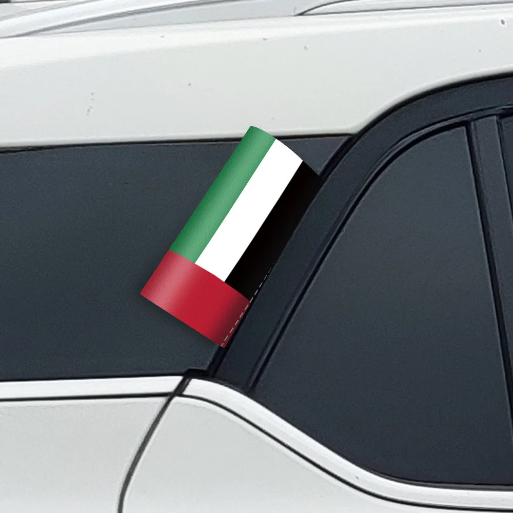 UAE Flag Logo Sticker Auto Window Trunk Label Wash Label Stickers Decals Waterproof Sunscreen Decorative Stickers Accessories