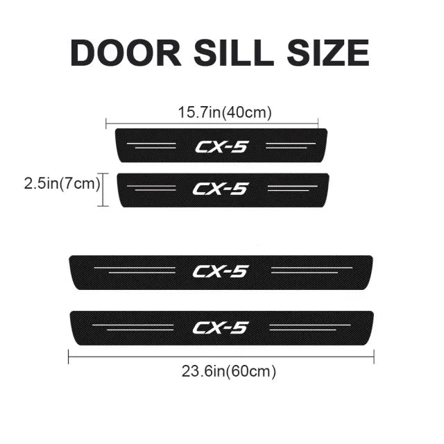 4X Car Door Threshold Sill Sticker For Mazda CX5 CX 5 2012 2013 2014 2015 2016 2017 2018 2019 2020 2021 KE KF Tuning Accessories