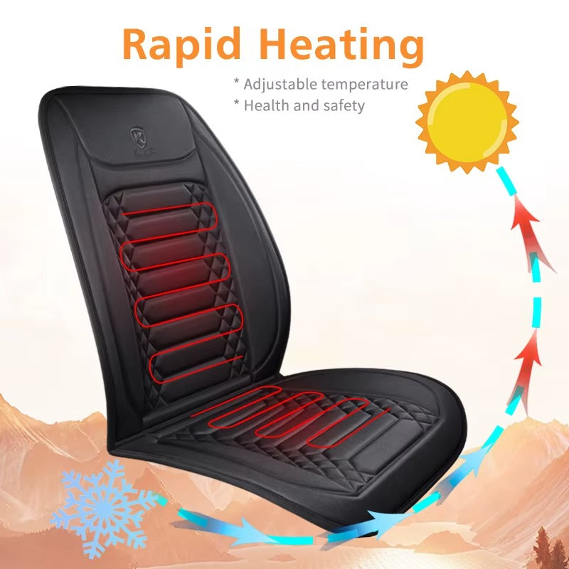 1/2PCS 12V Winter Heated Car Seat Cover Universal Heating Cushion Warmer Protector Pad Set