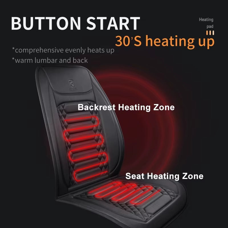 1/2PCS 12V Winter Heated Car Seat Cover Universal Heating Cushion Warmer Protector Pad Set